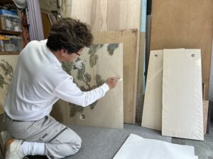 糸入り襖の周りにプライマー塗布することで、剥がれてきません