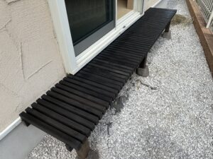 ステインを終えて新品同様に蘇ったぬれ縁の完成写真
